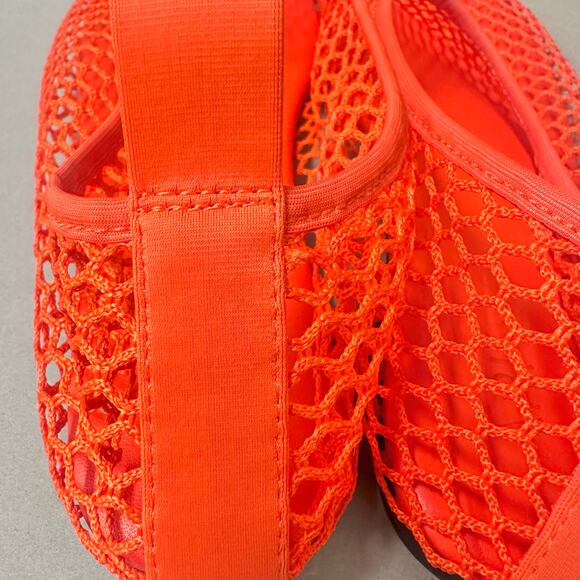 Arket Red Fishnet Ballet Flats Euro Size 39‎ US 8.5 Sheer See Through Round Toe - Picture 10 of 16